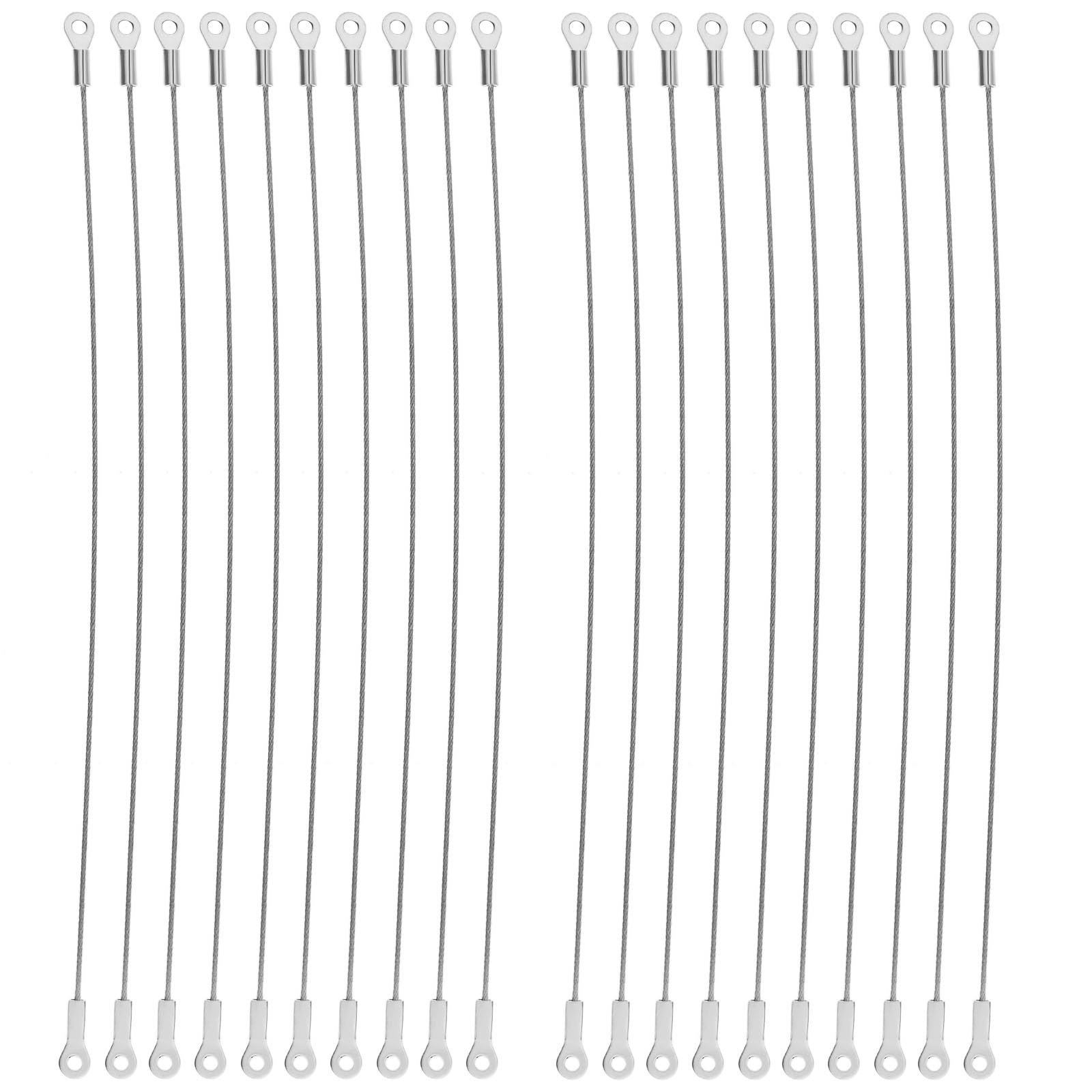 SG Store 20PCS Door Limiter Rope 304 Stainless Steel Door Restraint Line for Cabinet Door Closet Door Wardrobe Door, Silver
