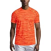 Zengjo Men's Workout Shirts Short Sleeve,Quick Dry Athletic Running Performance Crewneck T-Shirt Moisture Wicking