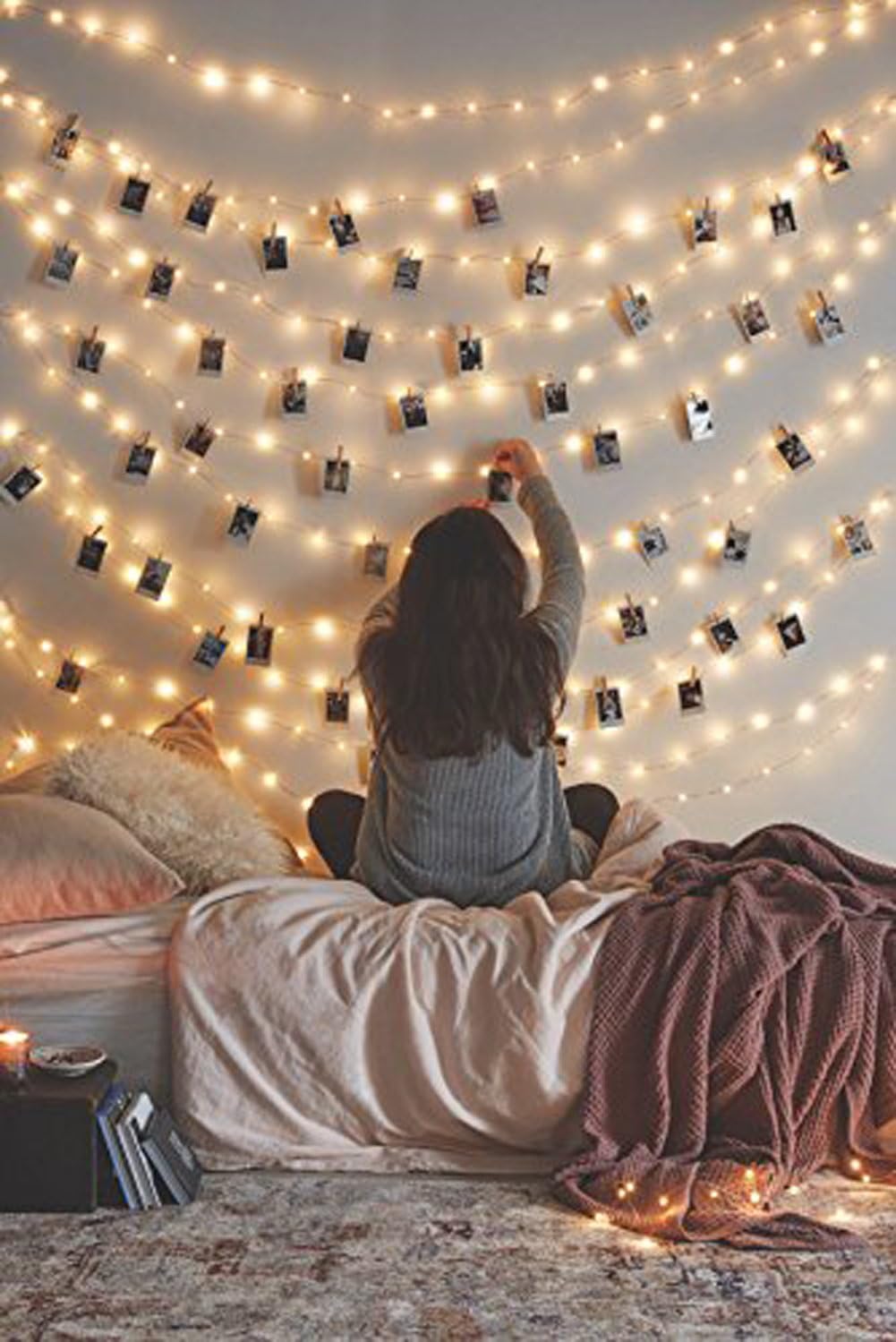 2 Pack, Waterproof Starry Fairy Copper String Lights USB Powered fwith SWITCH or Bedroom Indoor Outdoor Warm White Ambiance Lighting for Patio Wedding Decor 66 feet 200 LEDs Power Adapter Included