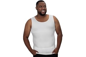 QORE LOGIQ Gynecomastia Compression Shirt Men - Slimming Undershirt for Mens Shapewear, Body Shaper Compression Tank Top