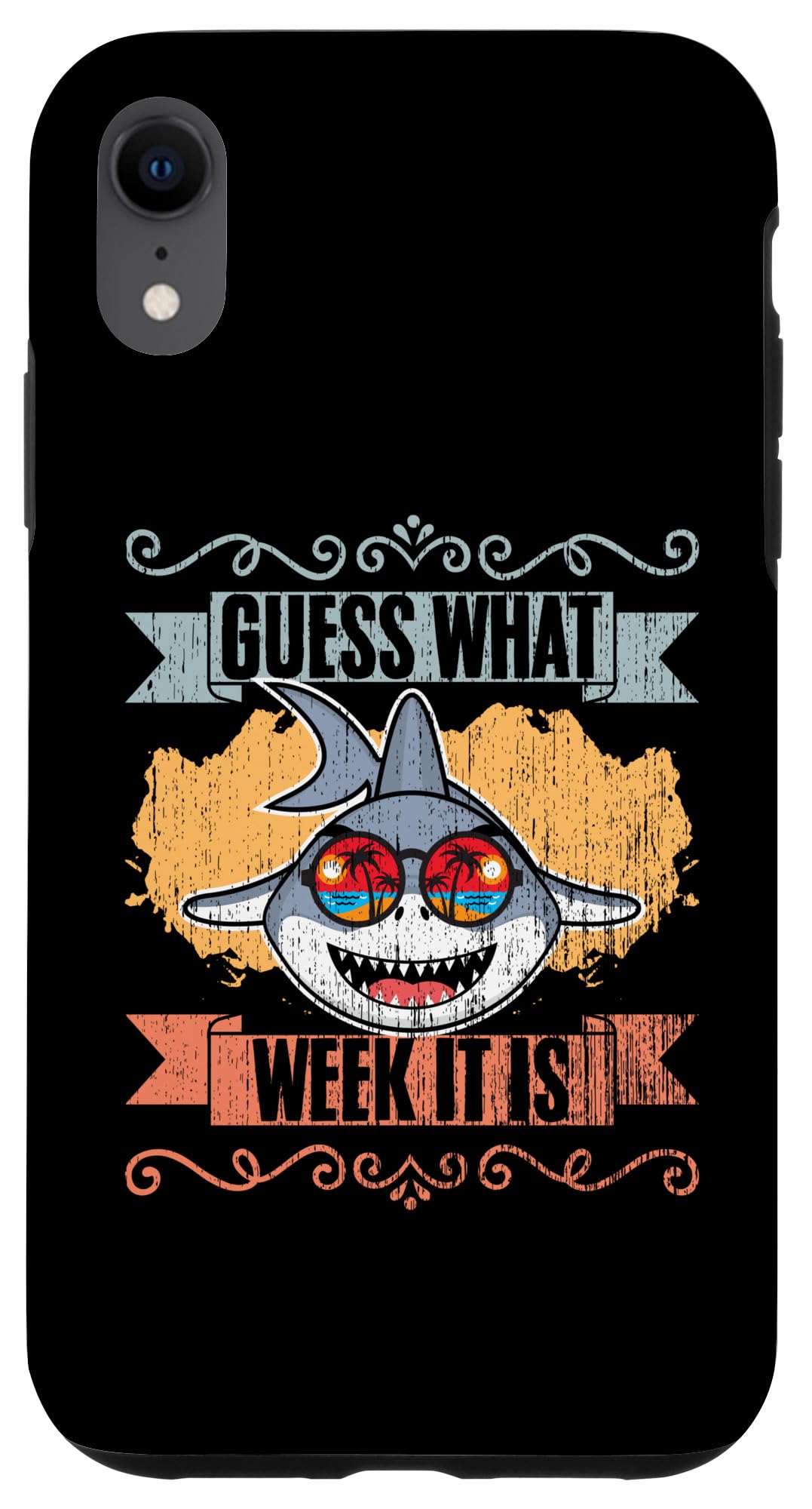 iPhone XR Retro Guess What Week It Is For Shark Lover Marine Biologist Case