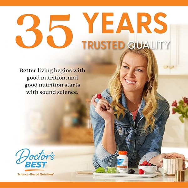 DOCTOR’S BEST VITAMIN C WITH Q-C – VITAMIN C 1000MG NON-GMO, VEGAN, GLUTEN FREE, SOY FREE, SOURCED FROM SCOTLAND VEGGIE CAPS, 120 COUNT