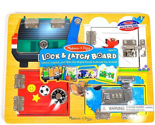 melissa and doug lock and latch board combination