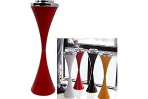 NYKCPJMW Standing Ashtray Outdoor for Patio, Large & Tall Outside Ashtrays Cigarette Butt Receptacle Disposal, Commercial Met