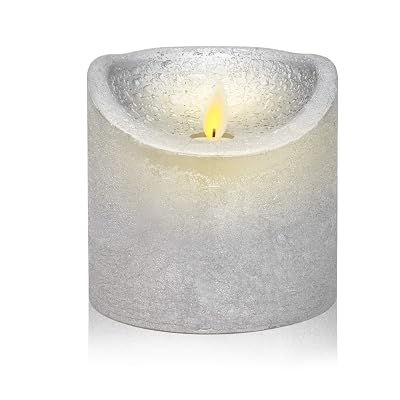 Rechargeable Flameless Candles With Remote - 6 Inch Real Wax LED Candles, Timer, 2 Pack For Home Decor