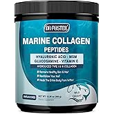 DRFOSTER Marine Collagen Peptides Powder for Joint Support, Hydrolyzed Type I & III Fish Collagen with MSM + GC, Hyaluronic Acid & Vitamin C for Skin, Hair & Nails, Wild-Caught Fish, 35 Servings