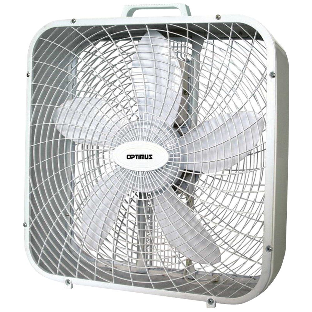 OPTIMUS 20” BOX FAN WHISPER QUIET OPERATION ENERGY SAVING 3SPEED w