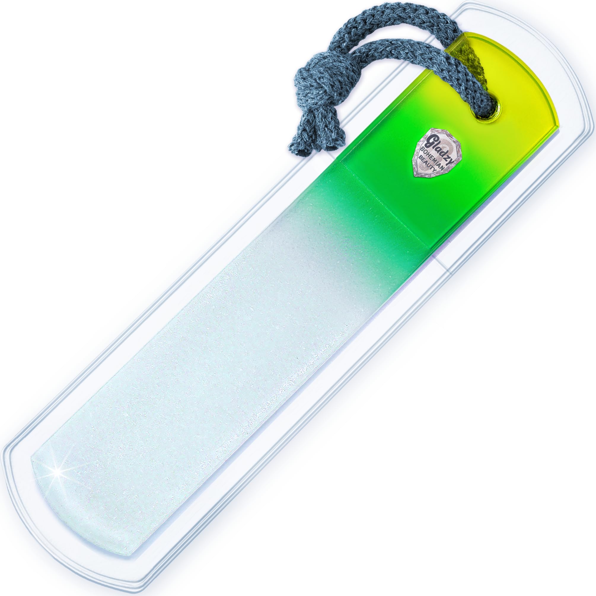 Glass Foot File - Gentle Callus Remover, Etched Double Sided Different Grit Surface, Pedicure & Spa Rough Skin Scrubber, Professional Toenail & Heels Care, Genuine Czech Quality by Gladzy