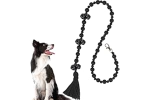 Meplait Dog Doorbells, Dog Doorbells for Potty Training, Adjustable Hanging Door Bell with 9 Bells Dog Bells to Go Outside for Small Medium Large Dogs (Black)