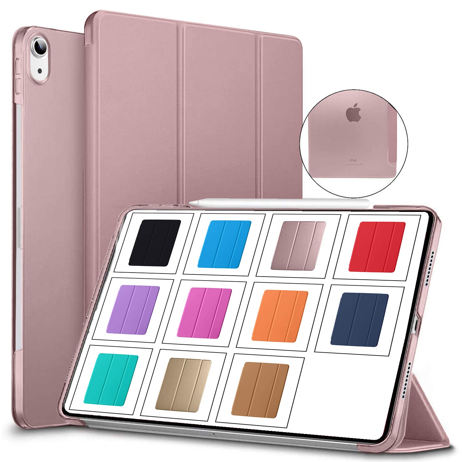 DuraSafe Cases for iPad Mini 6th Gen 2021 8.3 [ Mini 6 ] A2567 A2568 A2569 MK893B/A MLX43B/A MK8E3B/A MK8C3B/A Slim Lightweight Protective PC Dual Angle Stand Cover - Rose Gold