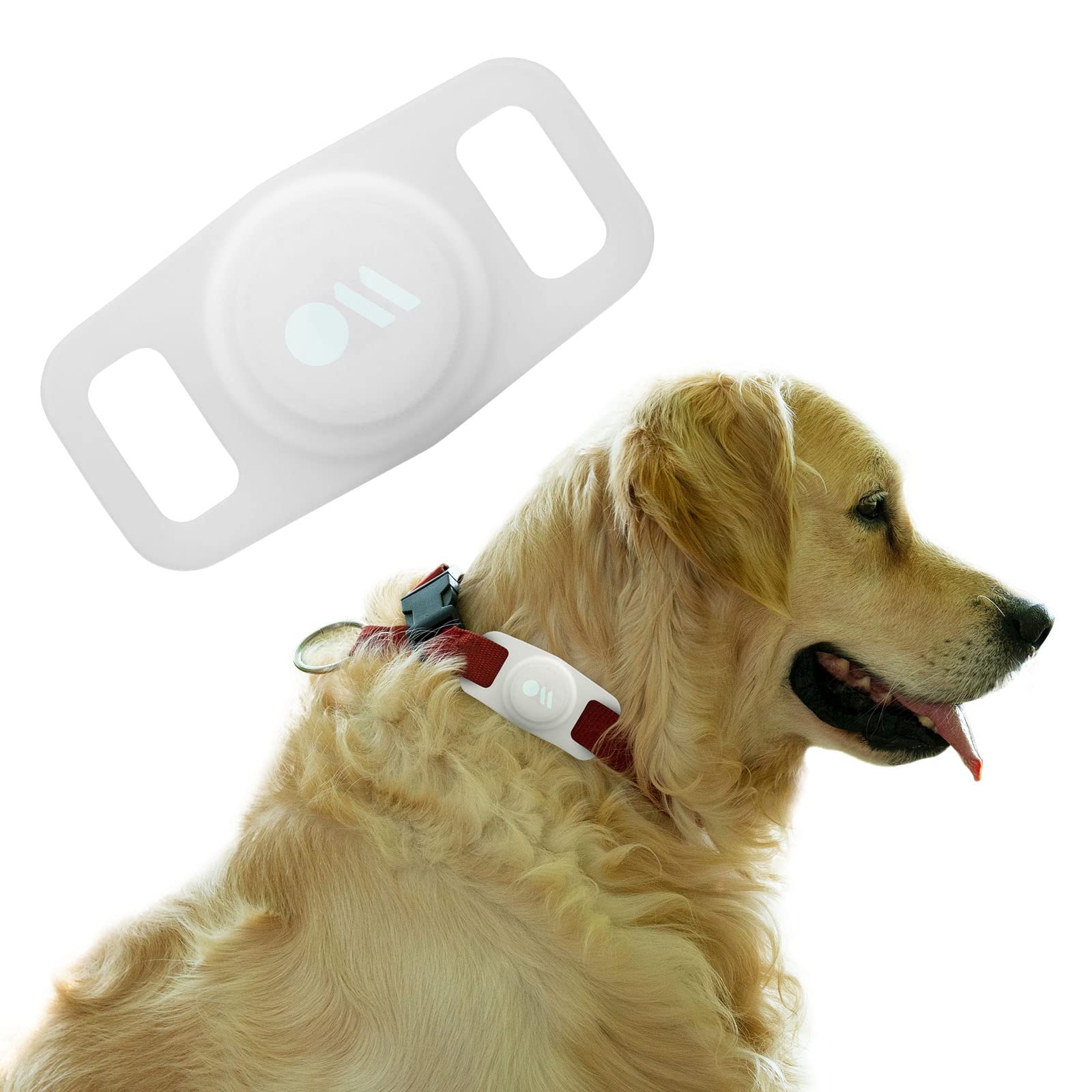 Case-Mate Apple Air-Tag Case for Dog Collars [Scratch-resistent Air-Tag dog case | Quick to attach | Luminous Air-Tag dog collar holder | Pet collar for Apple Air-Tags] - Glow in the dark — image 1