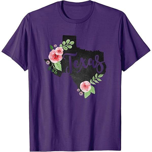 house on the hill S/S Tee（Flower）　90cm Amazon.com: Floral Texas Chalkboard Watercolor Flowers Home State