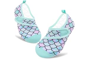 VIFUUR Kids Water Shoes Boys Girls Barefoot Water Sports Socks Hook&Loop Beach Shoes Quick Dry Aqua Socks Swim Walking Outdoor Sports for Toddler
