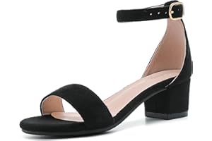 LAURMOSA Girls High Heels Sandal for Girls Open Toe Ankle Buckle Strap Dress Shoes for Little Big Kids in Wedding Party Block Chunky Pump Sandals