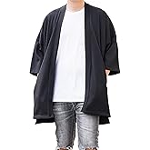 Men's Long Oversized Kimono Cardigan Noragi Street Jacket Haori Man Yukata Coat