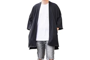 LOST IN BKK Men's Long Oversized Kimono Cardigan Noragi Street Jacket Haori Man Yukata Coat