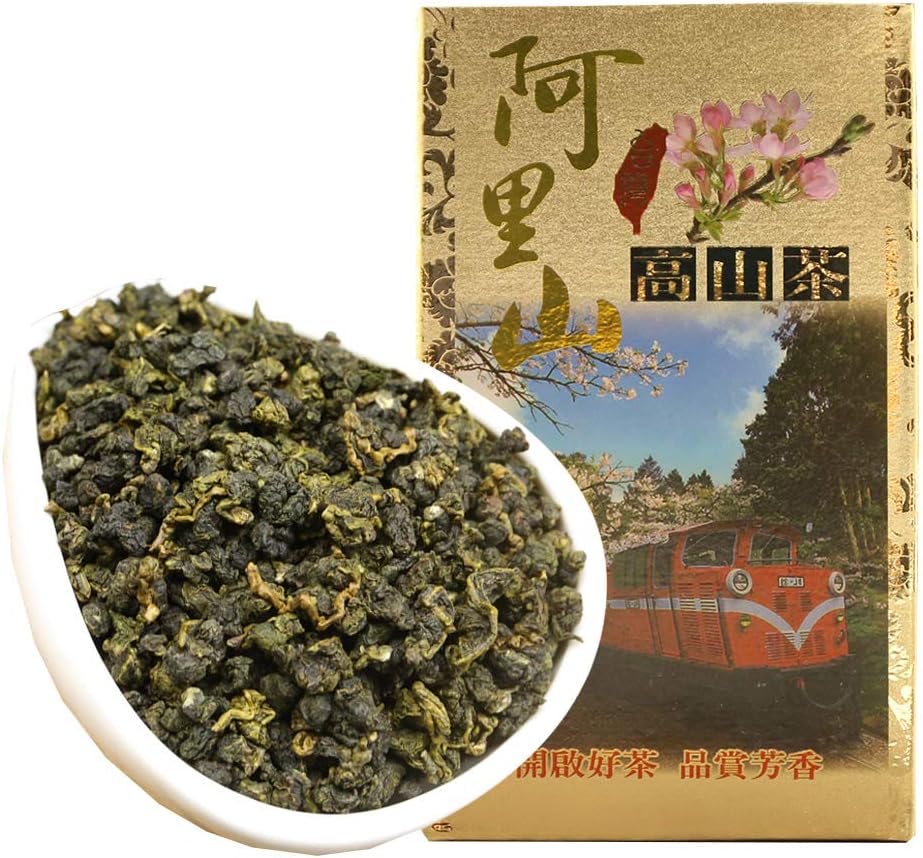 FullCheaAlishan Oolong Tea - Handpicked Oolong Tea Loose Leaf - Taiwan High Mountain Tea with Warm Sugar and Floral Scent - 5.29oz / 150g
