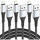 3FT Lightning Cable, 3 Pack iPhone Charger Cord Fast Charging 3 Foot Braided USB to Lightning Cable for iPhone 14 13 12 11 Pr