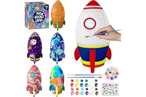 Innorock Paint Your Own Rocket Lamp Art Kit, Night Light, Crafts for Teens Girls Boys, Arts & Crafts Kit, Painting Kit, Room Decoration, Christmas Crafts Birthday Gift for Kids Ages 3 4 5 6 7 8 9 10+