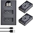 Batmax 2Packs LP-E17 Battery + LED Charger for Canon EOS Rebel SL2 SL3 T6i T6s T7i, EOS M5 M3 M6, M6 mark2, 77D 200D 250D 750D 760D 800D 8000D RP Digital SLR Camera