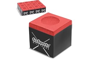 GoSports Premium Pool Cue Chalk Cube 12 Pack - Red Billiards Pool Stick Chalk