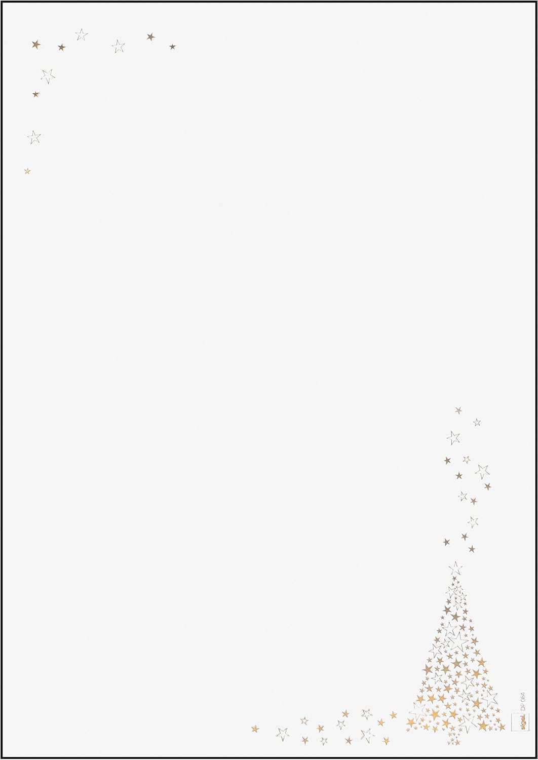 SIGEL DP084 Christmas writing paper "Golden Tree", A4, 90 gsm, 100 sheets, Golden Tree - white/golden, Writing paper - 100 sheets