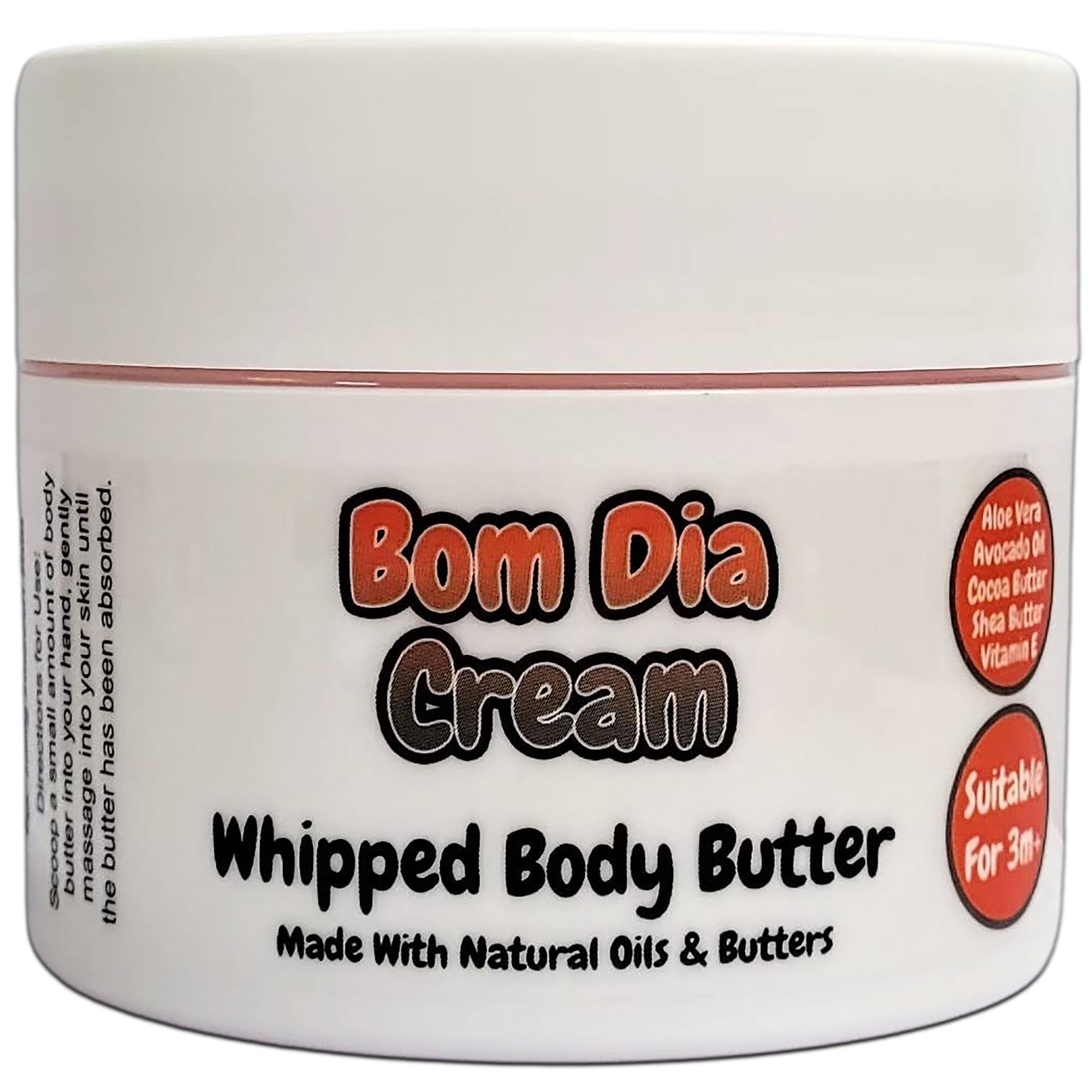 Bom Dia Cream Whipped Body Butter - 150g - Natural Oils and Butters - Calm & Relaxing Scent - Vegan Friendly - Puddle of Wax - Made in the UK