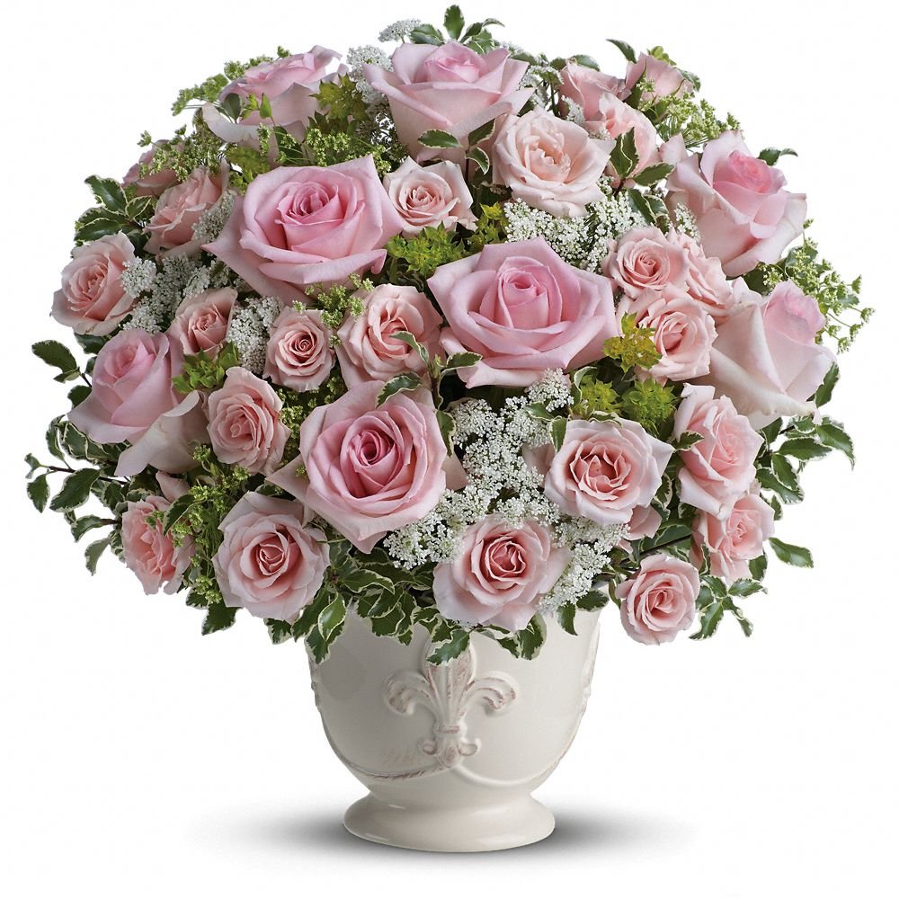 Teleflora's Parisian Pinks with Roses Pink Flowers