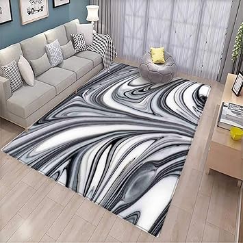 Amazon Com Abstract Girls Bedroom Rug Mix Of White And Black