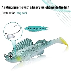TRUSCEND Fishing Lures for Bass Trout Jighead Lures