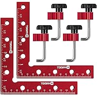 HARDELL 90 Degree Positioning Squares Right Angle Clamps 5.5" x 5.5"(14 x 14cm) Aluminum Alloy Woodworking Carpenter Corner C