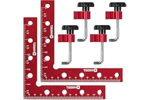 HARDELL 90 Degree Positioning Squares Right Angle Clamps 5.5" x 5.5"(14 x 14cm) Aluminum Alloy Woodworking Carpenter Corner C