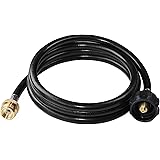 DozyAnt 7 Feet Propane Adapter Hose 1 lb to 20 lb Converter Replacement for QCC1/Type1 Tank Connects 1 LB Bulk Portable Appli