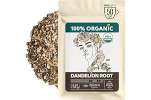 ZHIVANA ORGANICS Dandelion Root Organic - Dandelion Tea - Diente de Leon Organico – Natural Cleansing, Gut Flora, Digestion, Liver, Skin – 4 oz