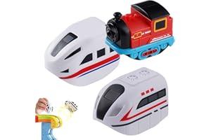 3Pack Replacement Electric Train Cars for Magnetic Rail,USB Rechargeable Magnetic 3D Infinity Track Train Head for Magnetic-T