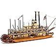 Artesanía Latina - Wooden Model Ship Kit - Paddle Steamer King of The Mississippi - Model 20515, Scale 1:80 - Scale Models for Assembling - Intermediate Level
