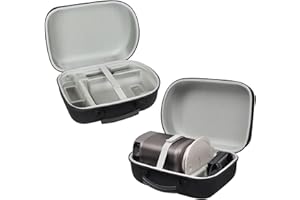 rokeblau Storage Hard Case For XGIMI MOGO 2 Pro projector, EVA shockproof, Waterproof, Easy carrying With Portable Mesh Belt, Large Capacity For Storing Projector, Accessories (Black 2)