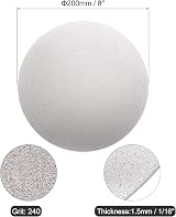 Sourcing Map 8-Inch Diamond Sanding Disc 240 Grit No Center Hole Flat Lap view 2