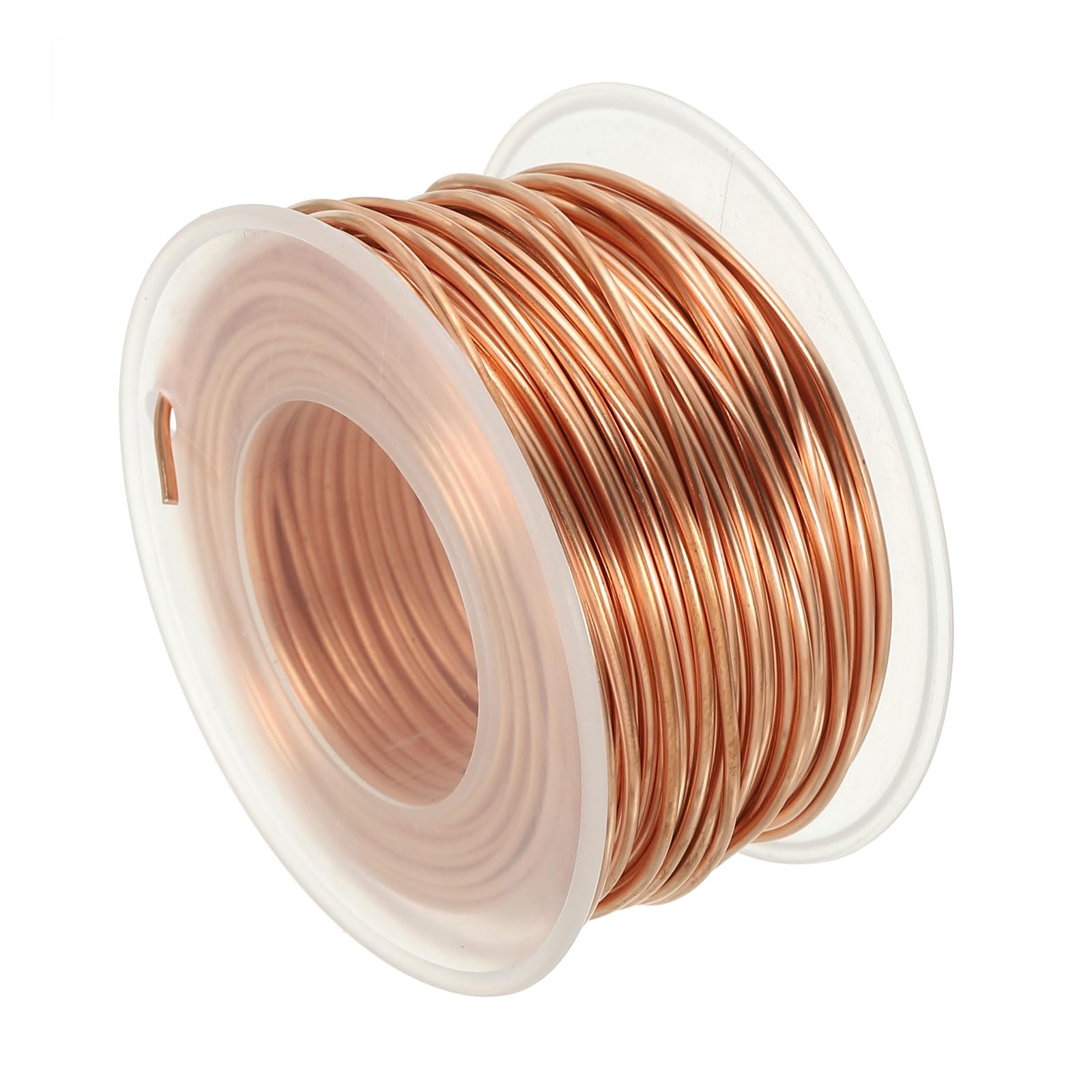 PATIKIL 68.9 Feet Solid Bare Copper Wire,16 Gauge 99.96% Pure Copper Wire 1.3mm Soft Beading Wire Metal Plant Stem Ties for Jewelry Craft (21m)