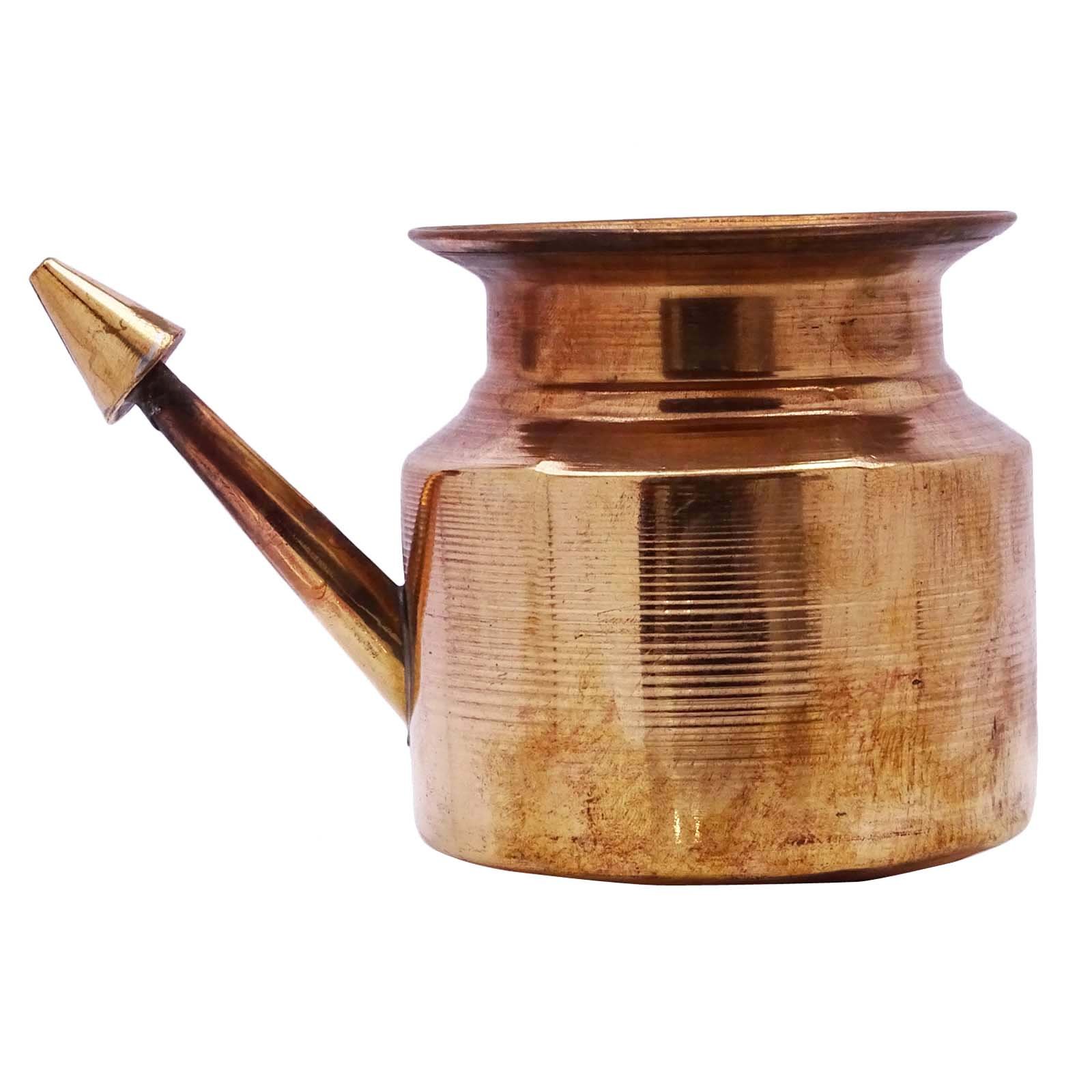 IBA Indianbeautifulart Neti Lota Ramjhara Prayer Kalash Pure Copper Traditional Hindu Pooja Item Pot