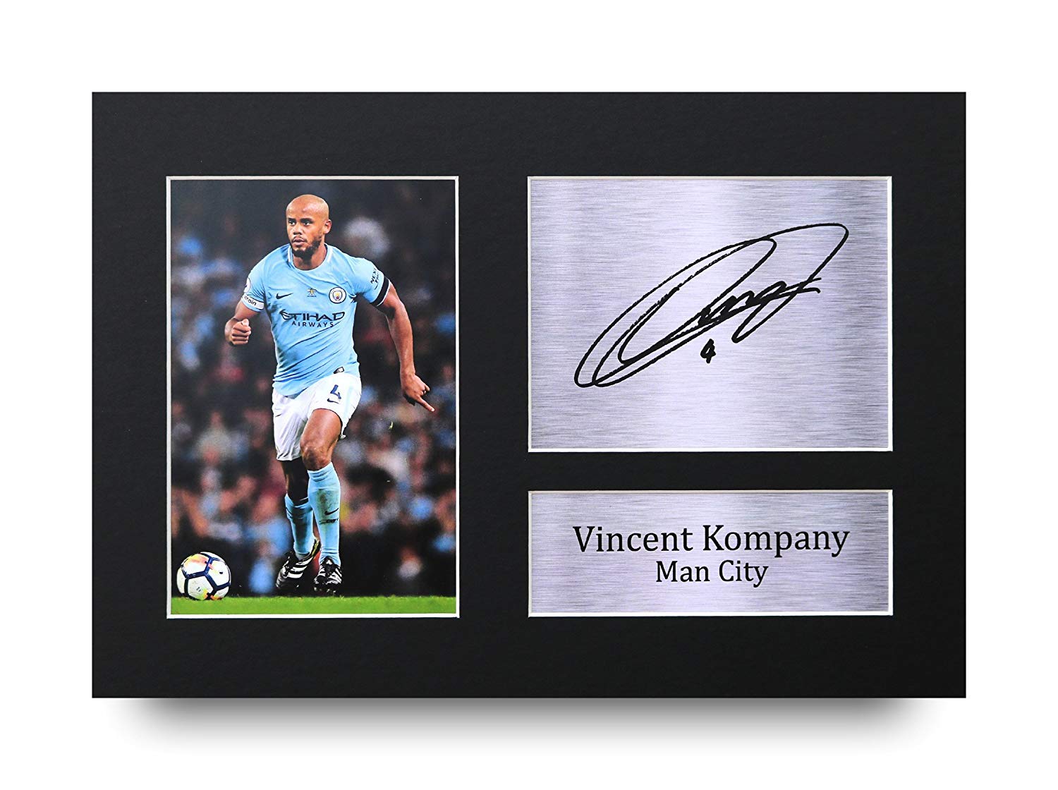 HWC Trading Vincent Kompany Gift Signed A4 Printed Autograph Manchester City Gifts Print Photo Picture Display โ image 1