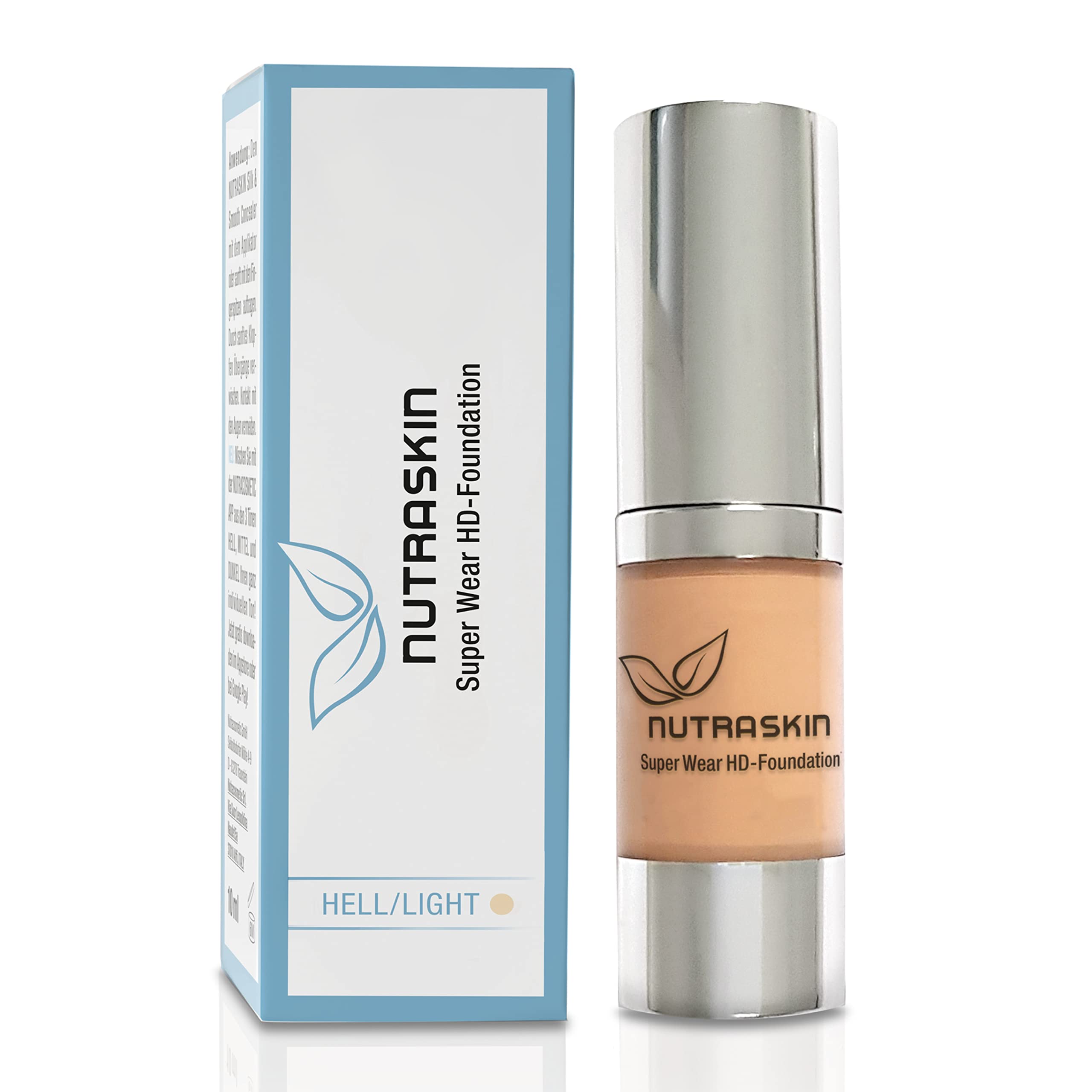 NUTRASKIN Super Wear HD Foundation, long-lasting & waterproof make-up, 15ml (light/light)