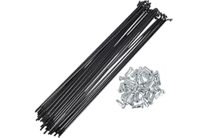 RATCHROLL 1 Set Universal Bicycle Spokes 13G 219mm Length Bike Wheel Spokes Nipple Black 45 Steel