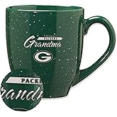Rico Industries NFL unisex-adult NFL Football Grandma16 oz Team Color Laser Engraved Speckled Ceramic Coffee Mug