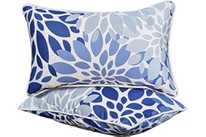XXPILOS Outdoor Lumbar Pillows - Decorative Pillows with Insert Included Set of 2 Outdoor Pillows for Patio Furniture 12x20 Inch