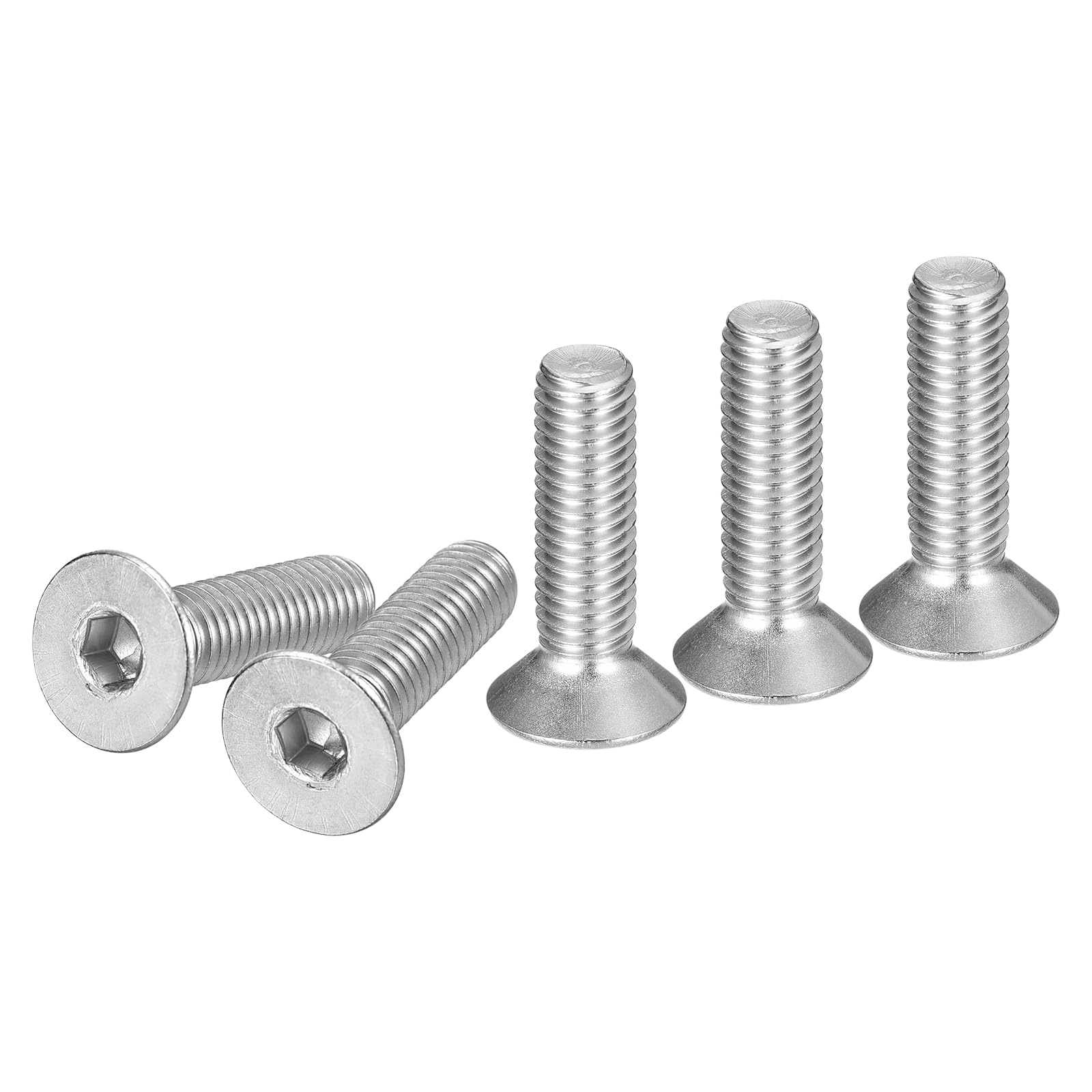 DTGN M8-1.25 x 30mm Flat Head Socket Cap Screws, 25 Pack 304 Stainless Steel Hex Socket Flat Head Screws, Full Thread, Countersunk Bolts — image 1