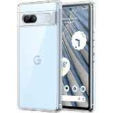 JETech Case for Google Pixel 7a, Anti-Yellowing, Clear | Shockproof Protection, Scratch Resistant Hard PC Back, Durable Transparent TPU Bumper