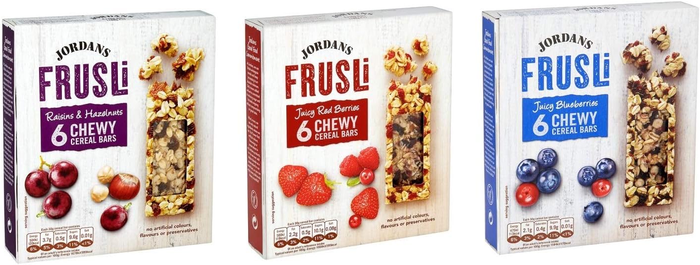 Jordans Frusli Chewy Cereal Bars 180g (Pack of 3) Amazon.co.uk Grocery