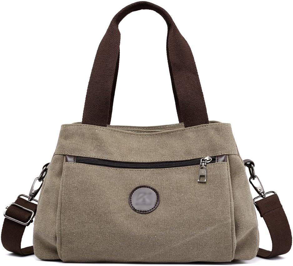 Women's Casual Totes Bag Shoulder Bag Canvas Handbags 3-open Crossbody Bag Messenger Bag
