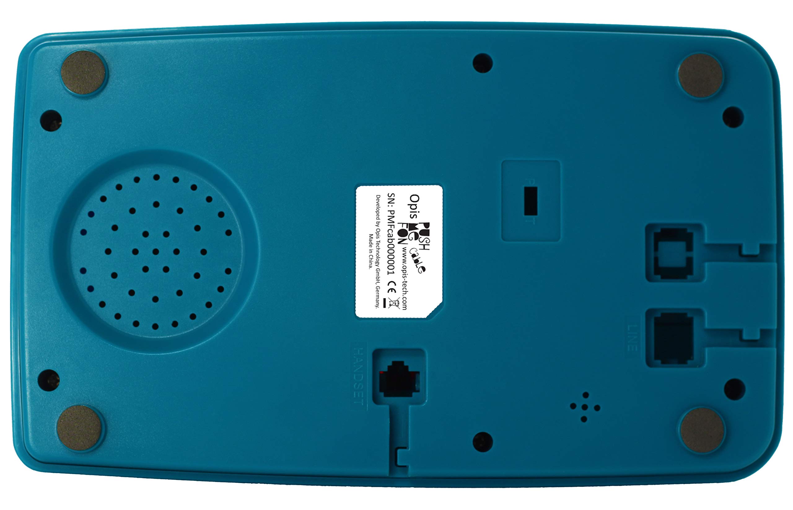 Opis PushMeFon Cable: The Landline Phone for Home in Retro Style - Non Electric Vintage Push Button Telephone for Landline Connections in Light Blue